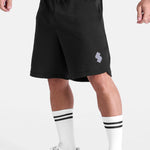 Black 7 inch sports shorts by KAF
