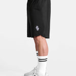 Black 7 inch sports shorts by KAF