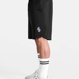 Black 7 inch sports shorts by KAF