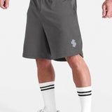 Gray 7 inch sports Gym shorts by KAF