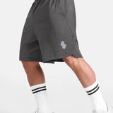 Gray 7 inch sports Gym shorts by KAF