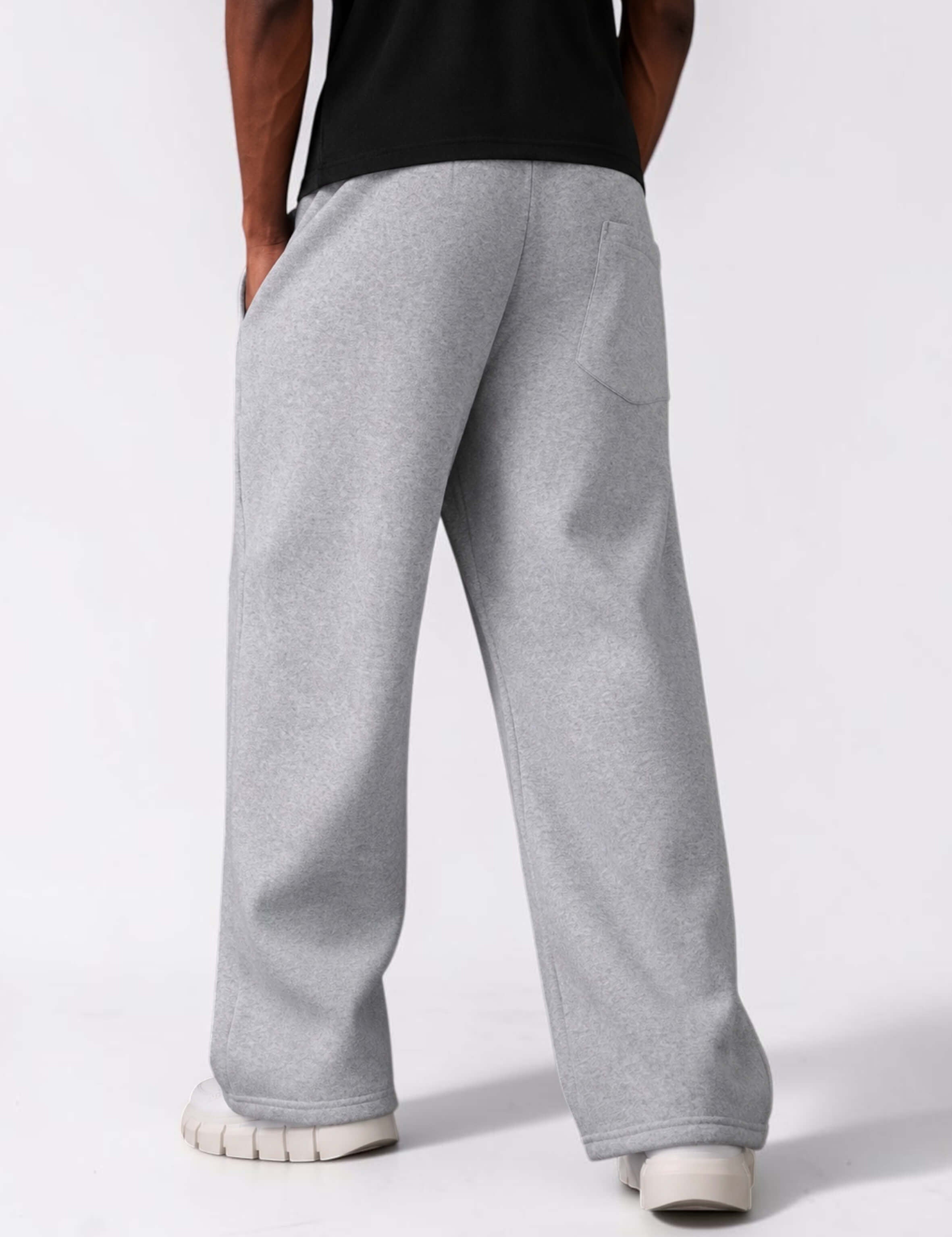 Men & Unisex Heather Gray Wide-Leg Cotton Pants by KAF