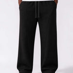 Men & Unisex Black Wide-Leg Cotton Pants by KAF