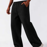 Men & Unisex Black Wide-Leg Cotton Pants by KAF