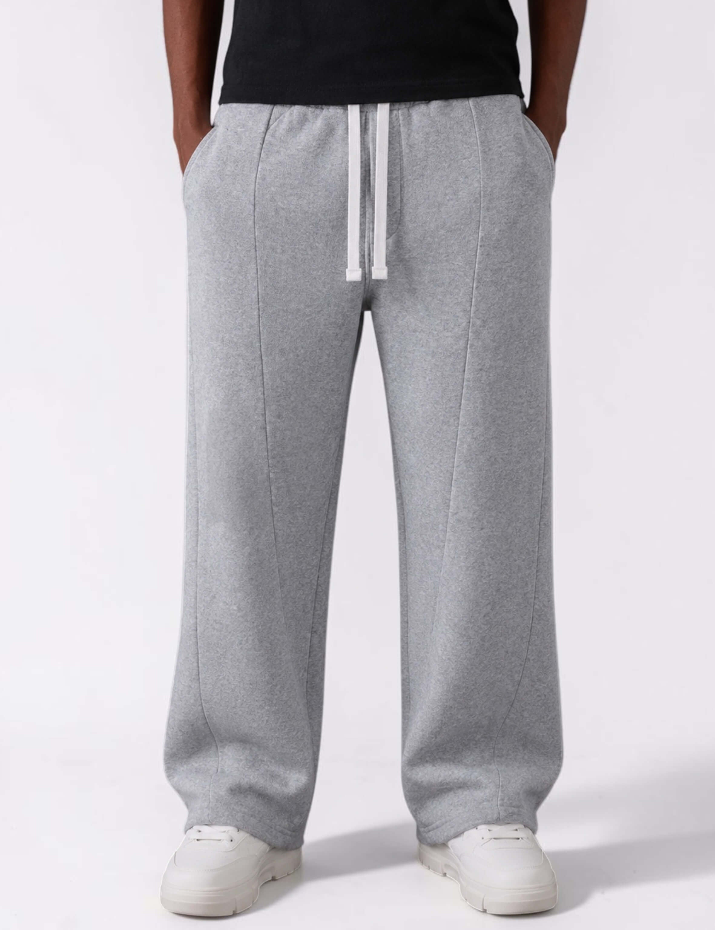 Men & Unisex Heather Gray Wide-Leg Cotton Pants by KAF
