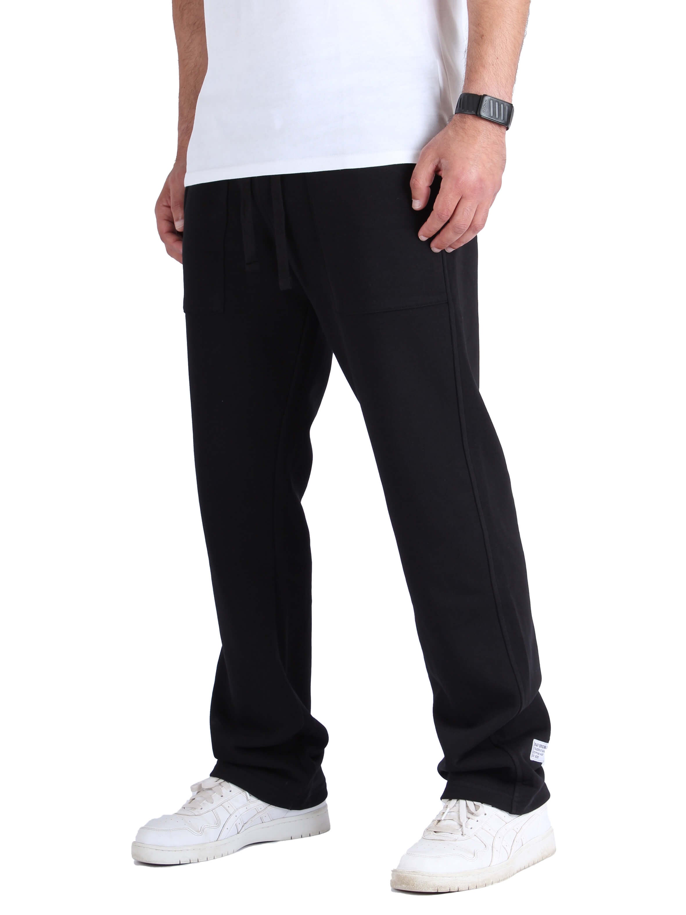 Straight fit cotton sweatpants 