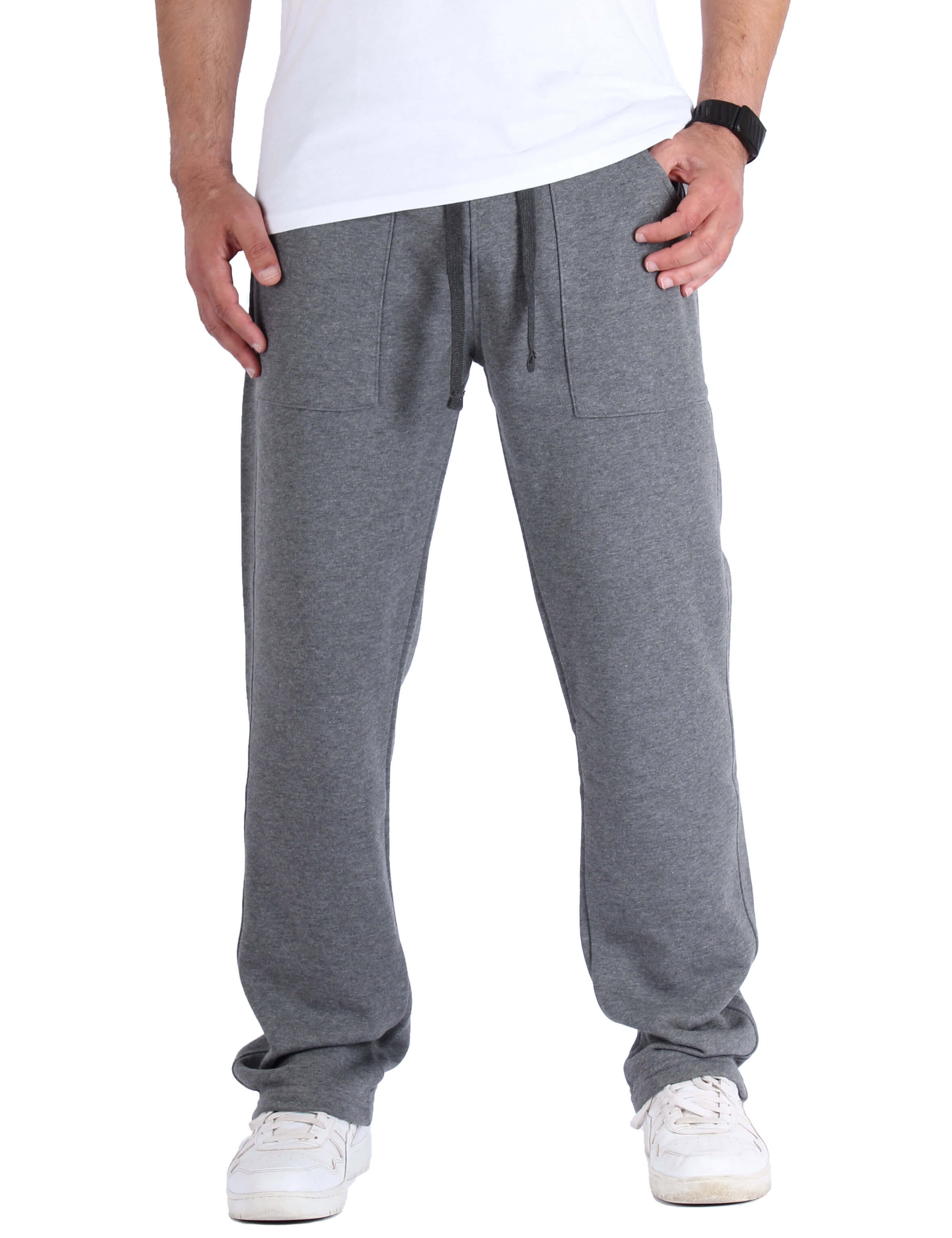 Straight fit cotton sweatpants 
