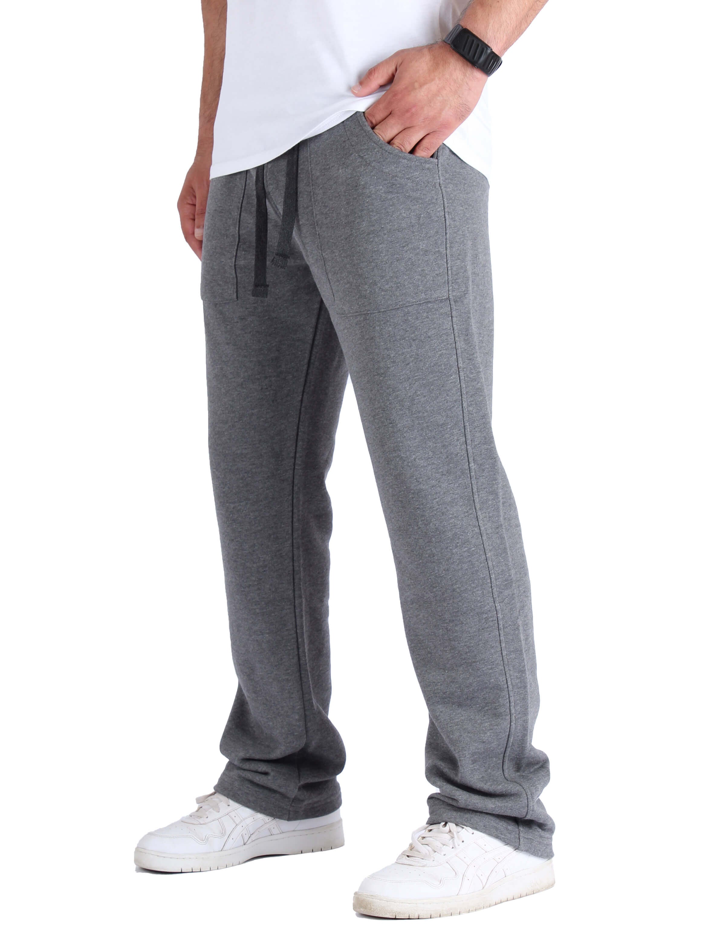 Straight fit cotton sweatpants 