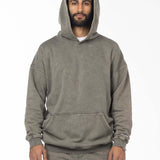Unisex Acid Washed Oversized Hoodie - Olive