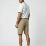 Man wearing cotton beige sweatshorts by KAF