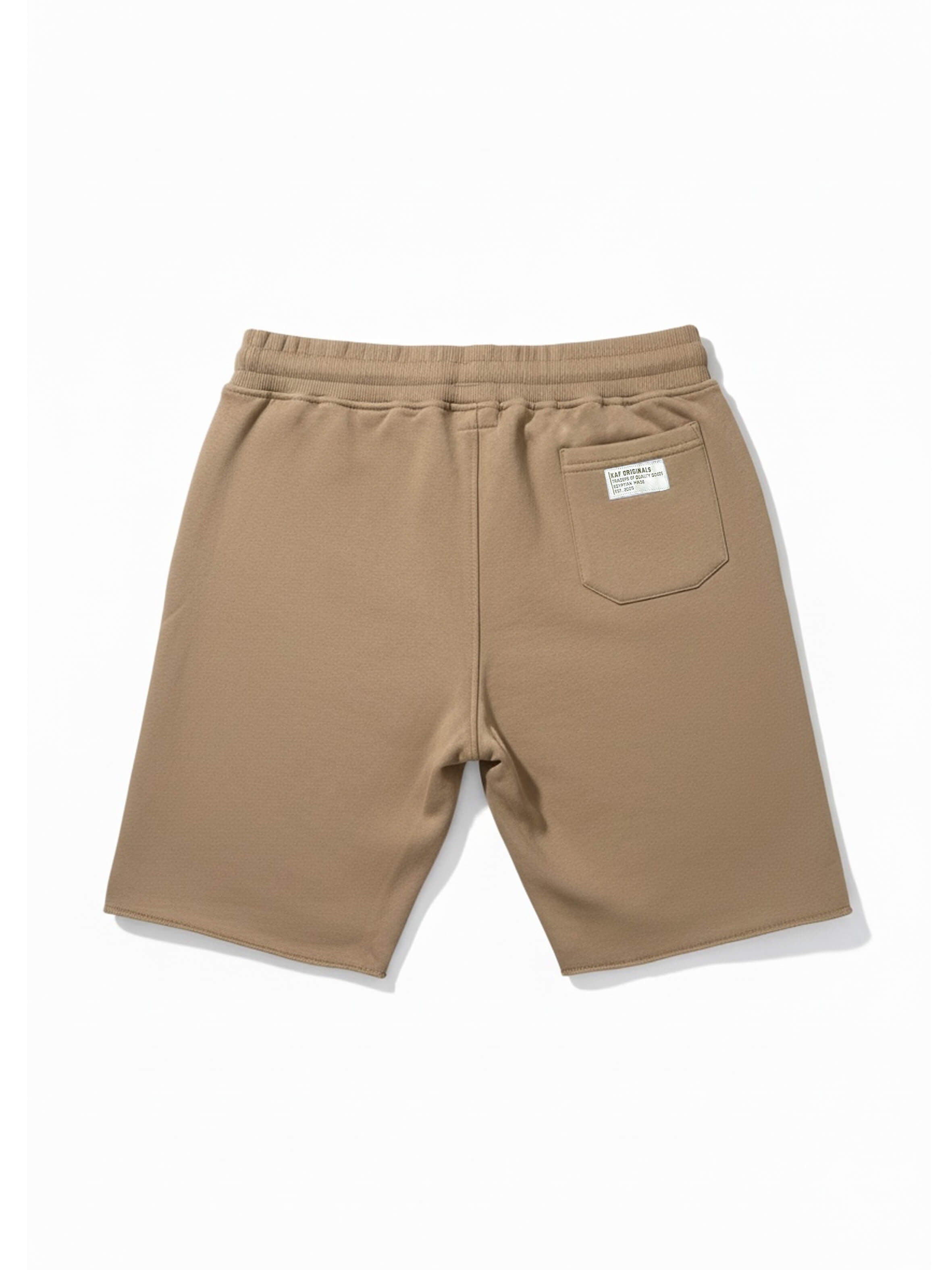 Man cotton beige sweatshorts by KAF