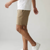 Man wearing cotton beige sweatshorts by KAF