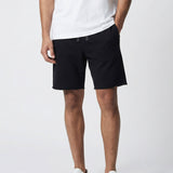 Man wearing cotton black sweatshorts by KAF