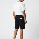 Man wearing cotton black sweatshorts by KAF