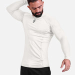 Off-White long-sleeve athletic sports mma compression rash-guard shirt by KAF