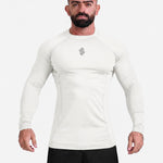 Off-White long-sleeve athletic sports mma compression rash-guard shirt by KAF