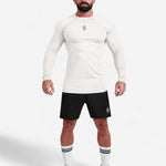 Off-White long-sleeve athletic sports mma compression rash-guard shirt by KAF
