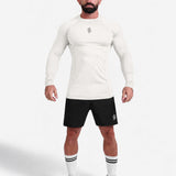 Off-White long-sleeve athletic sports mma compression rash-guard shirt by KAF