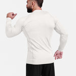 Off-White long-sleeve athletic sports mma compression rash-guard shirt by KAF