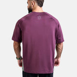 OG-FUSION Oversized Hi-Dri Sports T-Shirt - BURGUNDY