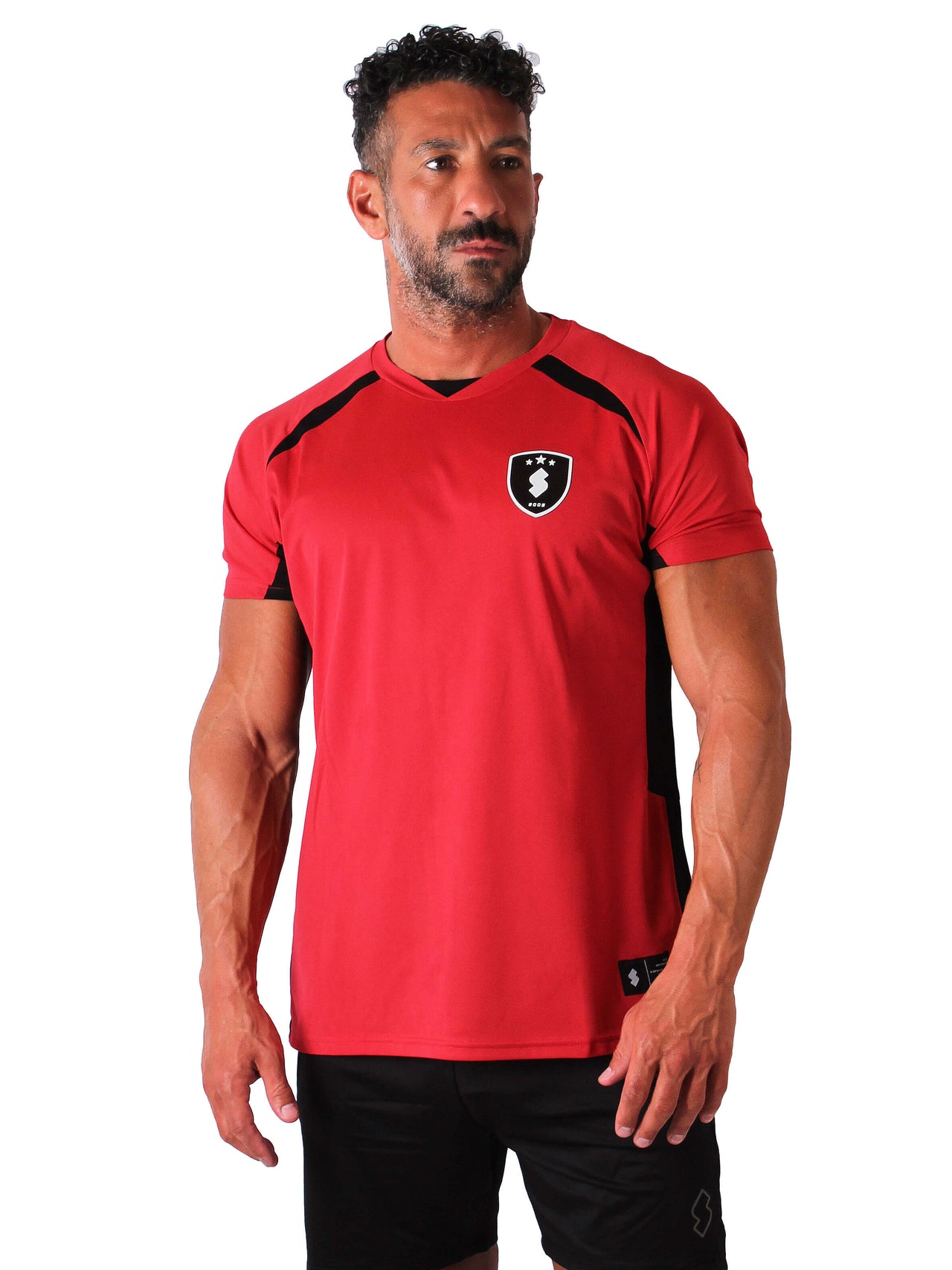 T21 Striker Hi-Dri Sports T-Shirt - Dynamic Red