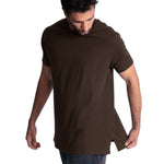 Men Premium Brown Plain Solid Cotton shirt