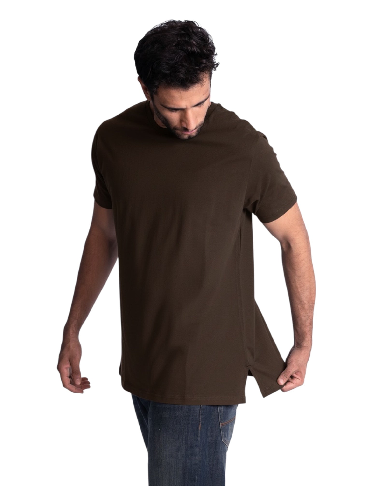 Men Premium Brown Plain Solid Cotton shirt