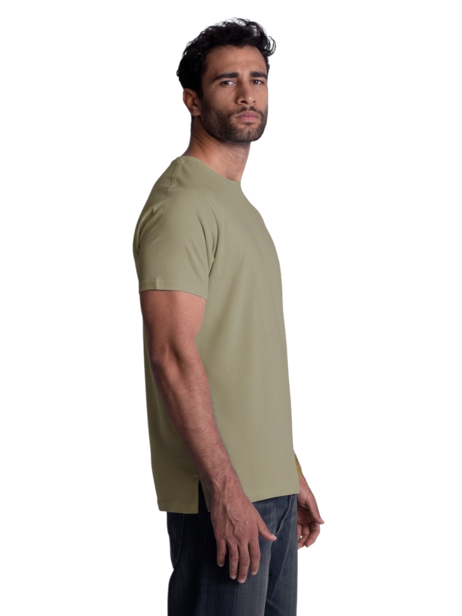 Men Premium Olive Plain Solid Cotton shirt