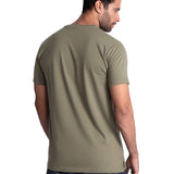 Premium Crew Neck Cotton T-shirt - Olive Khaki
