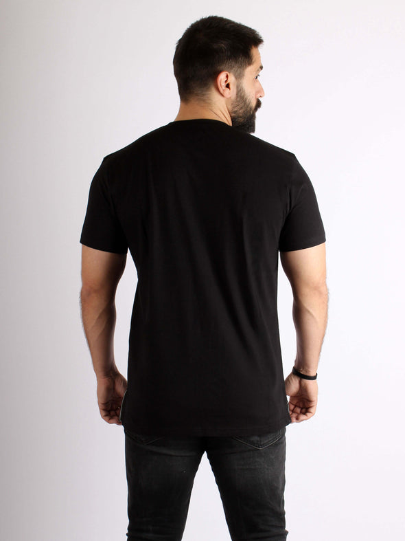 Crew Neck Cotton T-shirt - Black