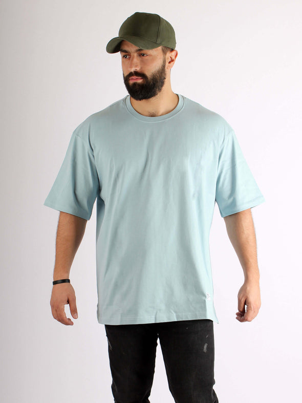 Oversized Basic Cotton T-shirt - Mint