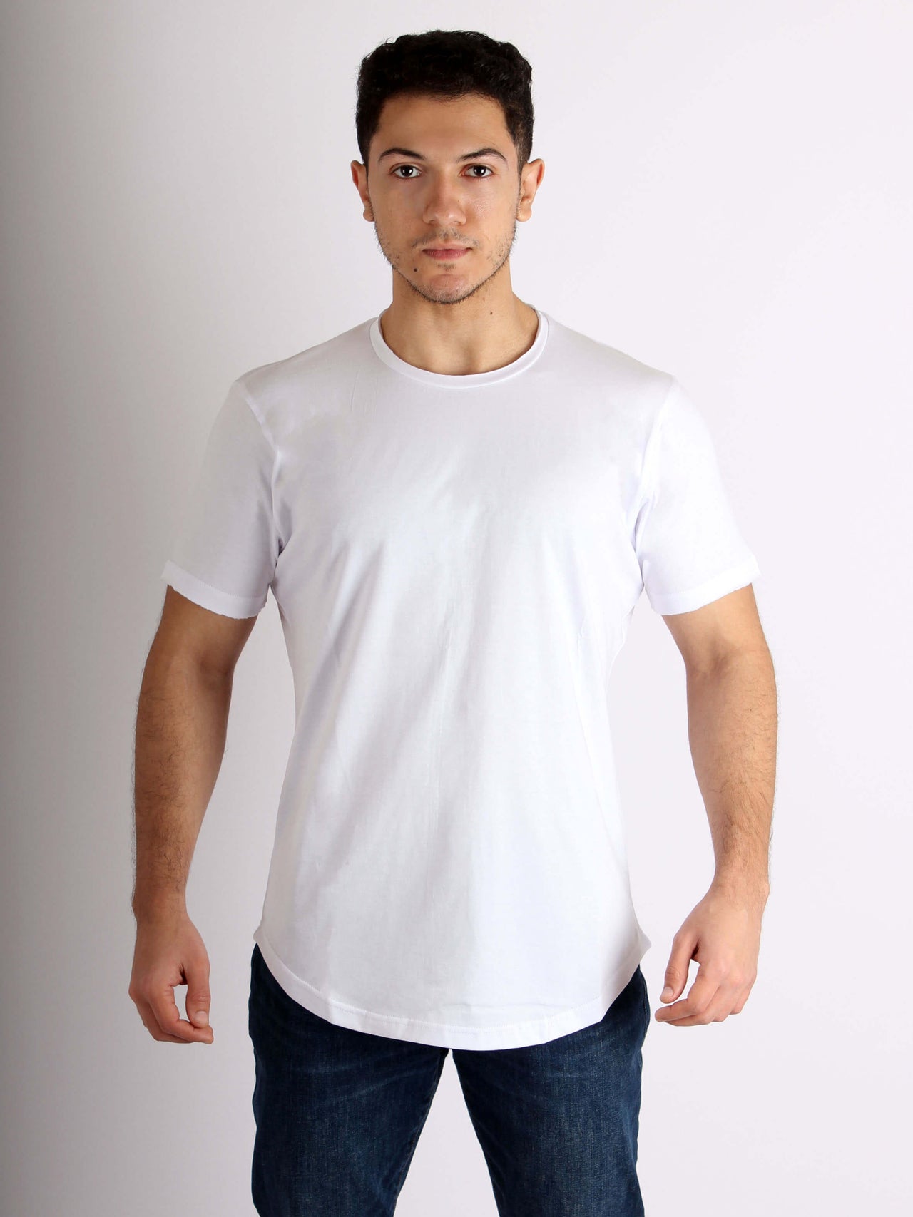 Raw-Edged Cotton T-shirt - White