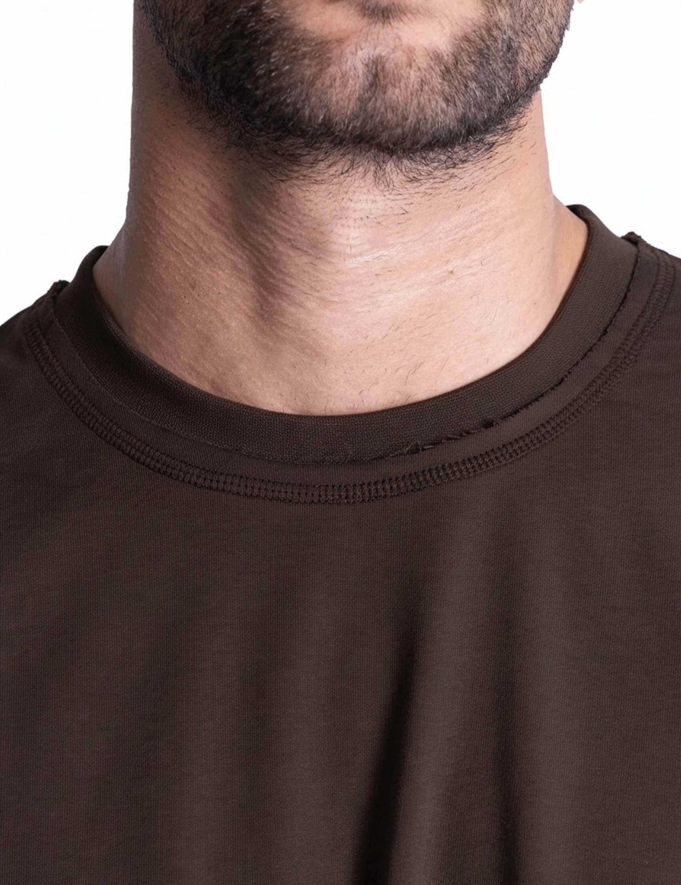 unisex men brown oversized cotton t-shirt