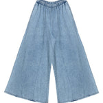 Women Super Wide-Leg Denim Pants - Blue