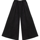 WEB2 Super Wide-Leg Denim Women Pants - Black