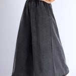Women Super Wide-Leg Denim Pants - Black