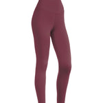 Women Burgundy buttery-soft sports leggings