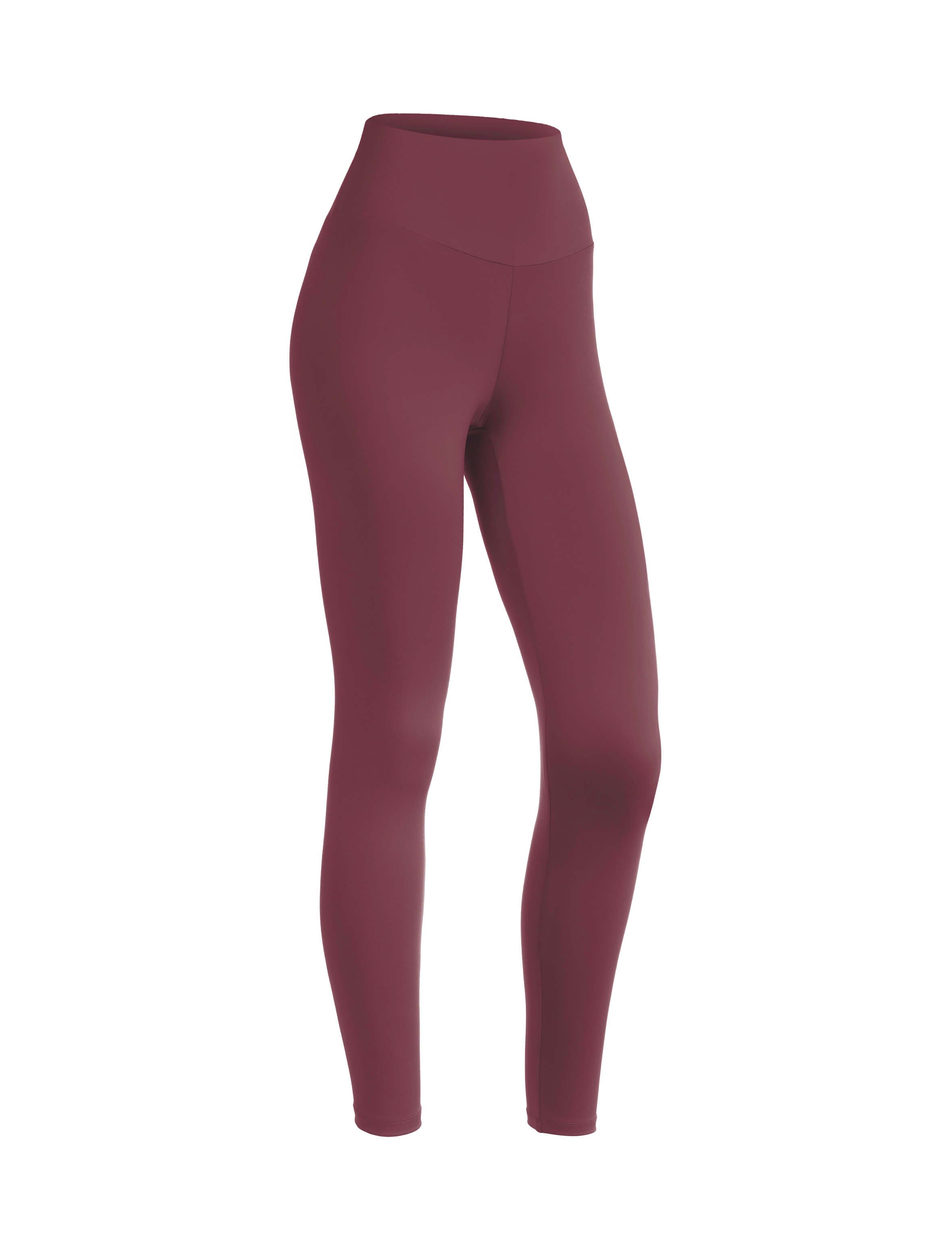 Women Burgundy buttery-soft sports leggings
