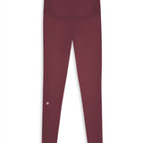 (SOON) QUWWA Hi-Dri Sports 27" Leggings WP1- Burgundy