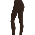 Women Dark brown Buttery-Soft high-waisted leggings for Gym Sports Workout by KAF wear Egypt