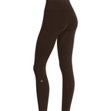 Women Dark brown Buttery-Soft high-waisted leggings for Gym Sports Workout by KAF wear Egypt