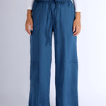 Teal wide-leg modest sports women pants by KAF