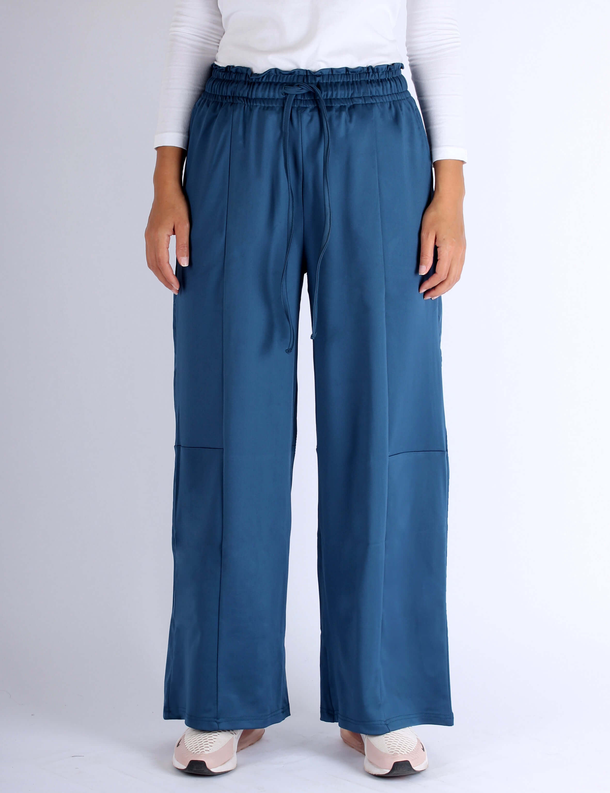 Teal wide-leg modest sports women pants by KAF