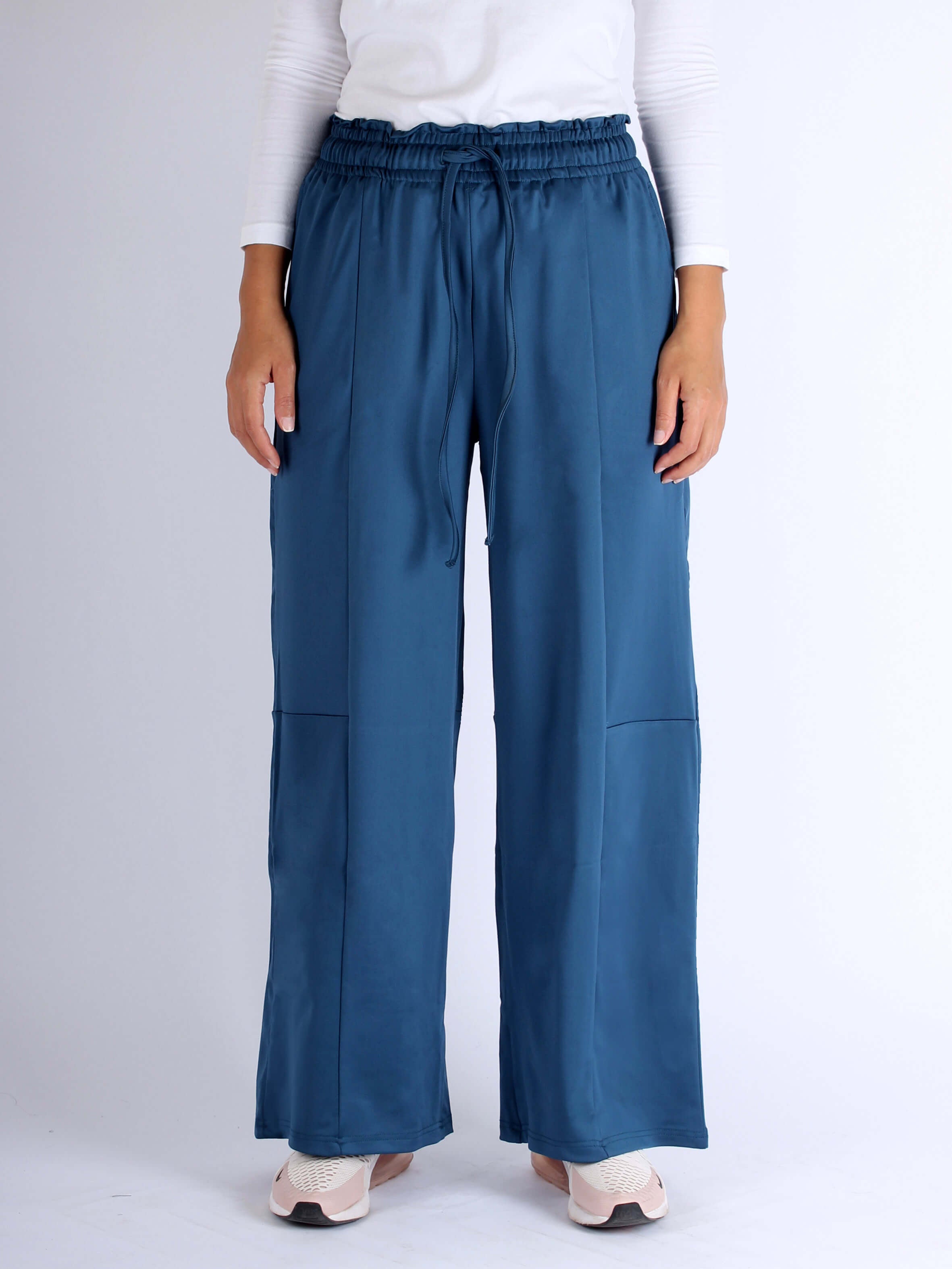 Teal wide-leg modest sports women pants by KAF