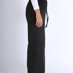 Black wide-leg modest sports women pants