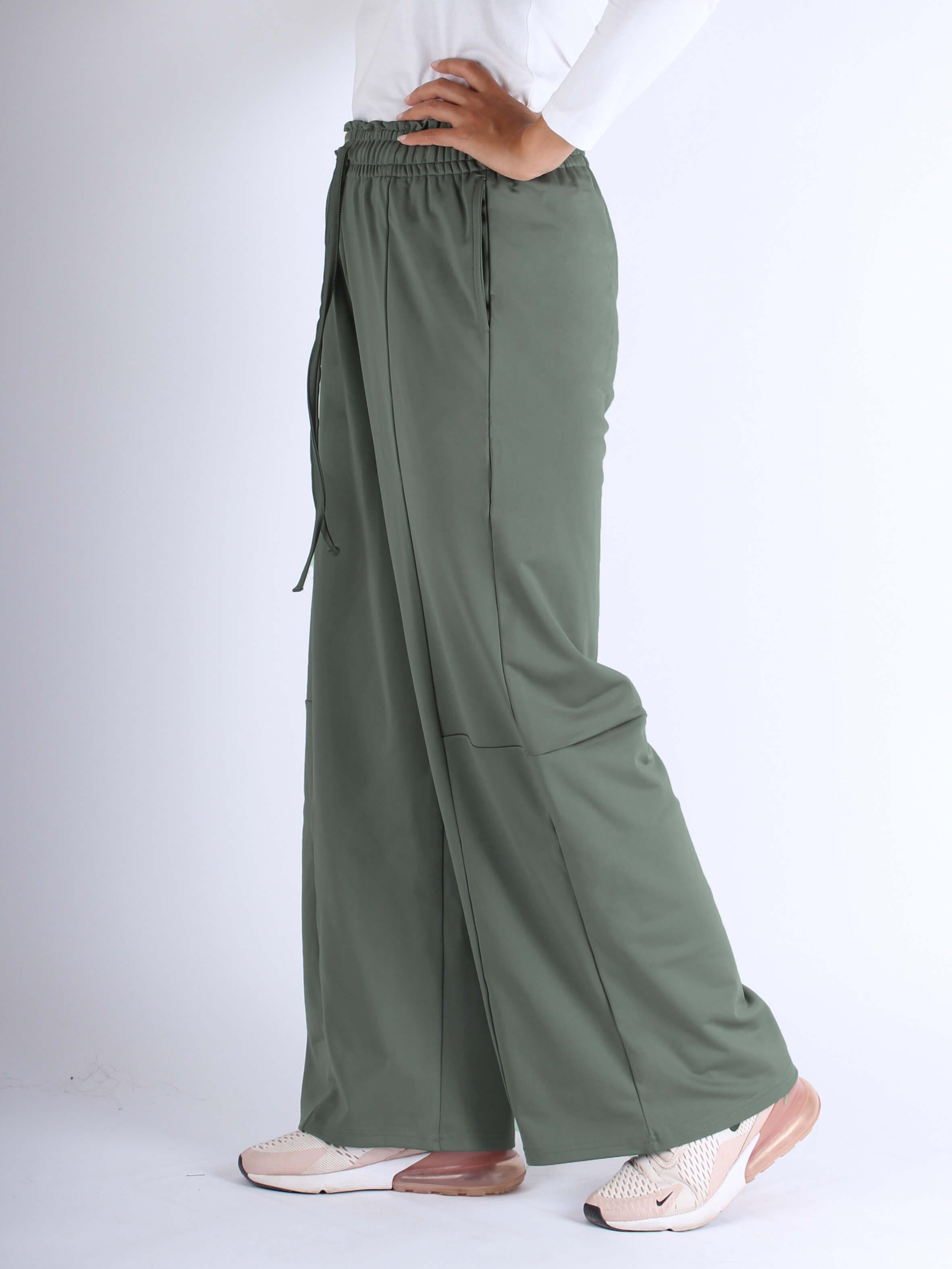 Women Modest Sports Wide-Leg Pants 