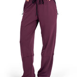 Women Modest Burgundy Straight leg sports pants by KAF Egypt