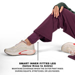 Women Modest Burgundy Straight leg sports pants by KAF Egypt