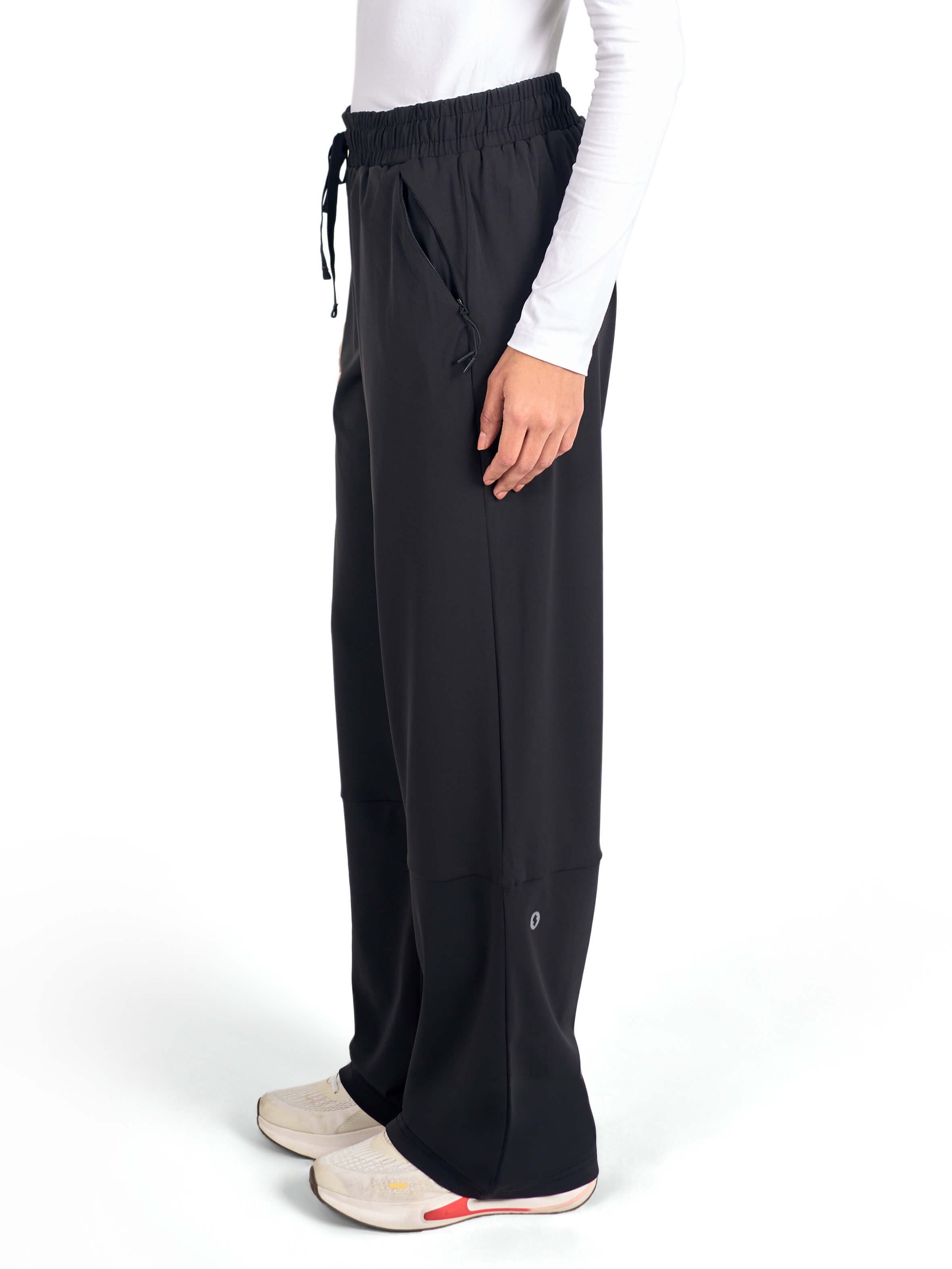 Women Modest Black Straight leg sports pants by KAF Egypt
