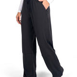Women Modest Black Straight leg sports pants by KAF Egypt